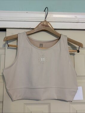 BARRYS Beige Ribbed Crop Top